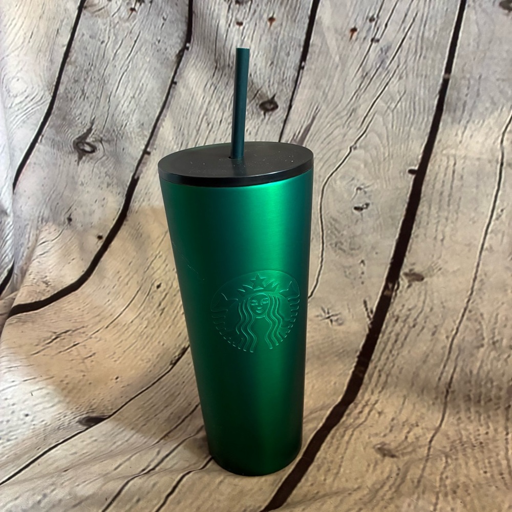 Starbucks Cold Cup Spring 2023 Green‎ Soft Touch 24oz Stainless Steel Tumbler